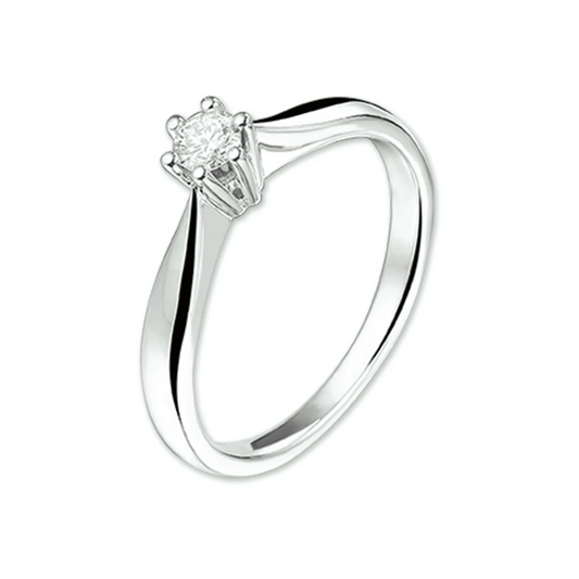 ring diamant 0.15ct h si 14K witgoud