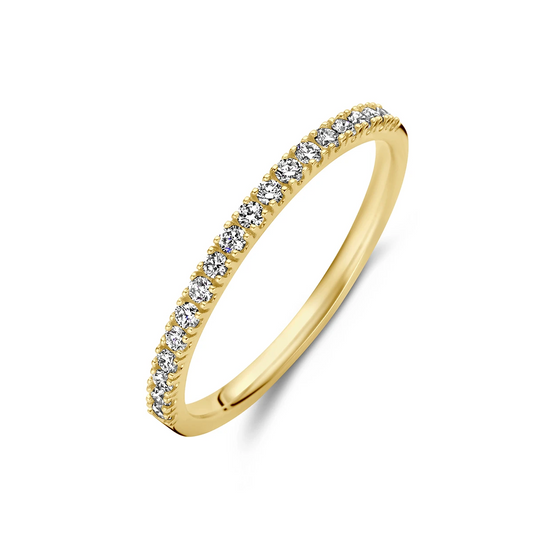 ring diamant 0.20ct h si 14K geelgoud