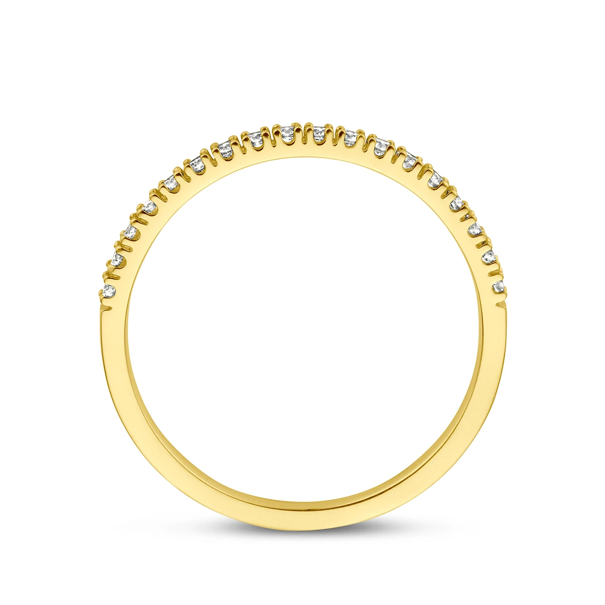 ring diamant 0.20ct h si 14K geelgoud