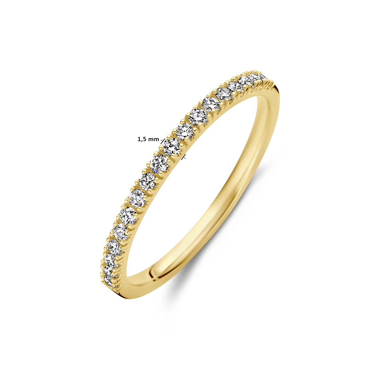 ring diamant 0.20ct h si 14K geelgoud