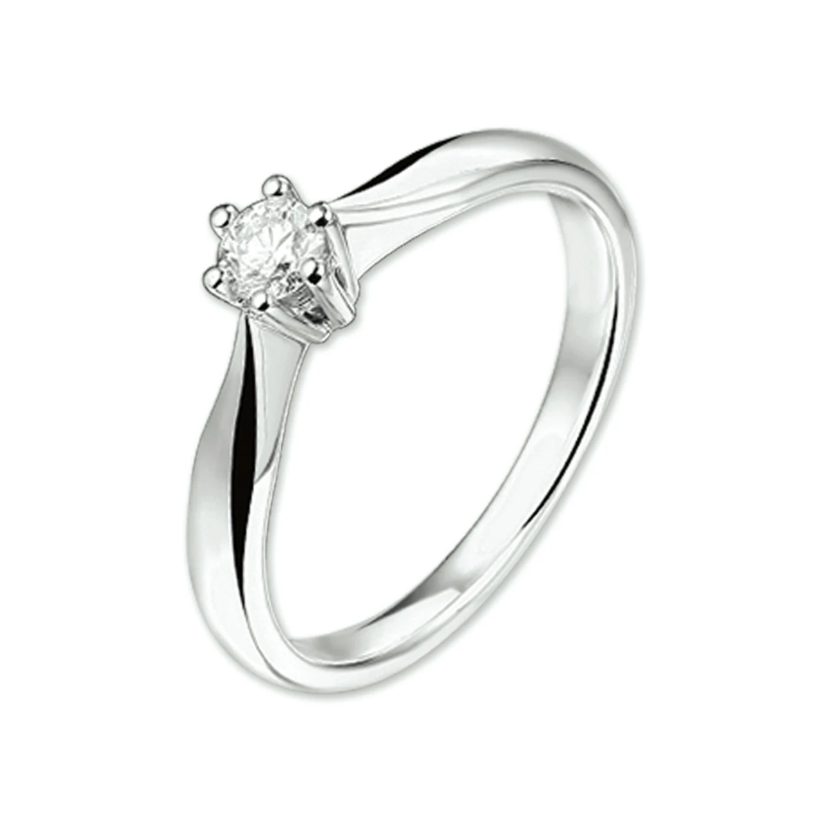 ring diamant 0.20ct h si 14K witgoud