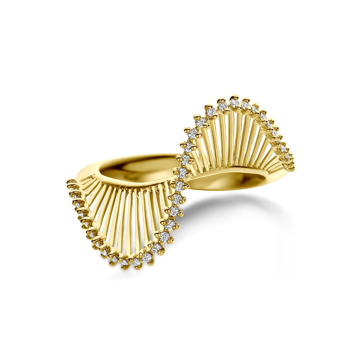 ring diamant 0.25ct g vs 14K geelgoud