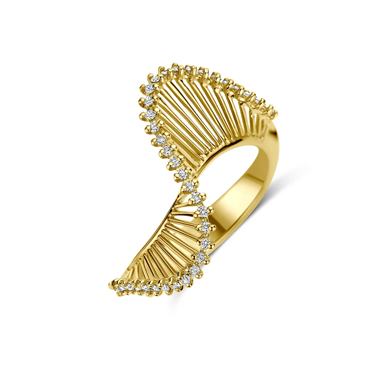 ring diamant 0.25ct g vs 14K geelgoud
