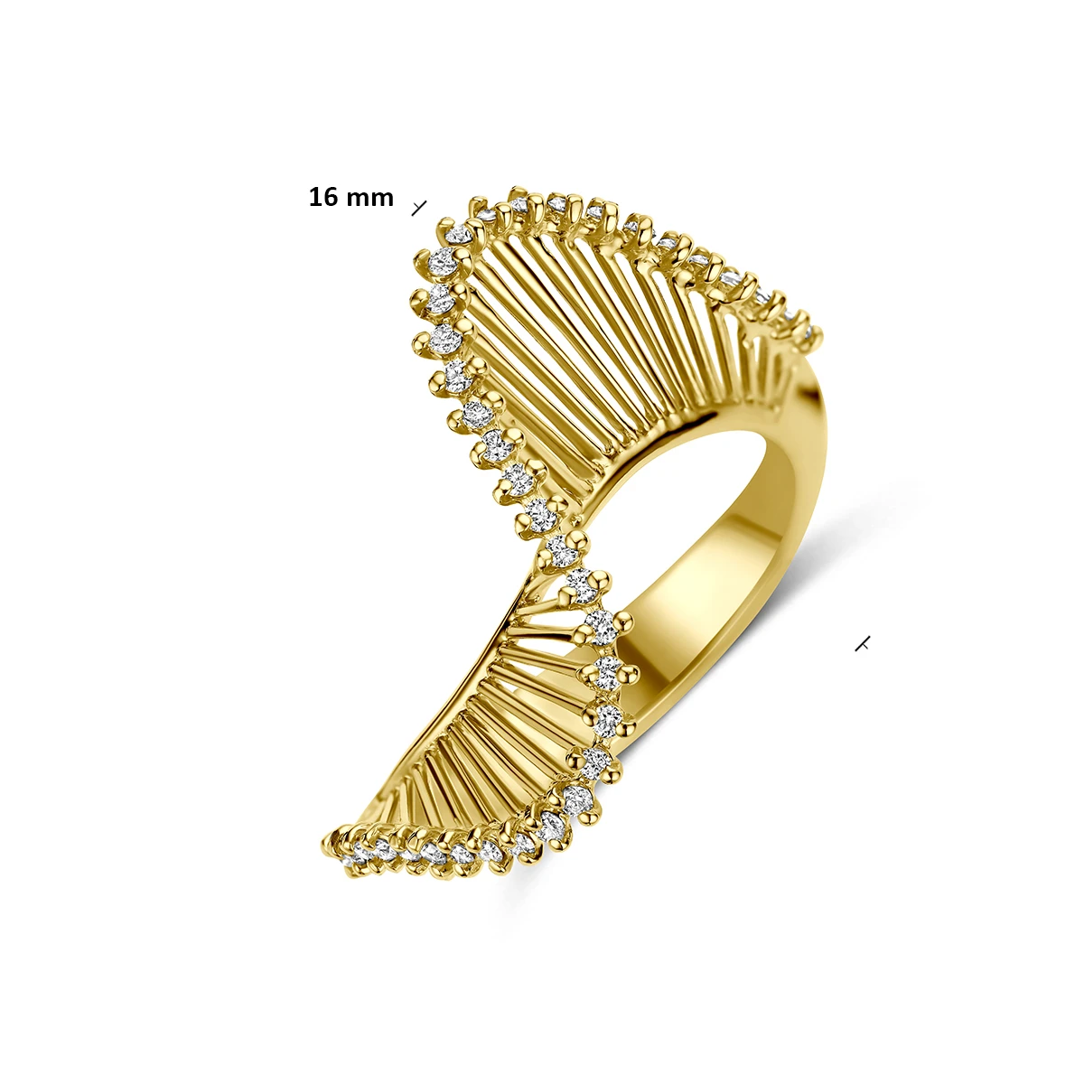 ring diamant 0.25ct g vs 14K geelgoud