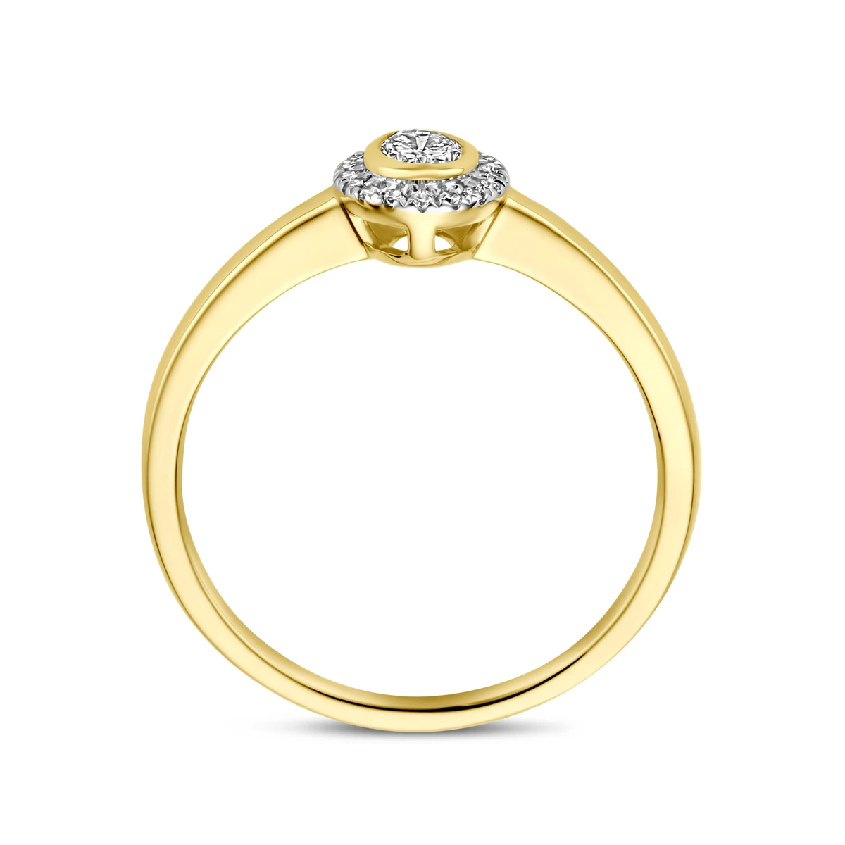 ring diamant 0.25ct h si 14K geelgoud