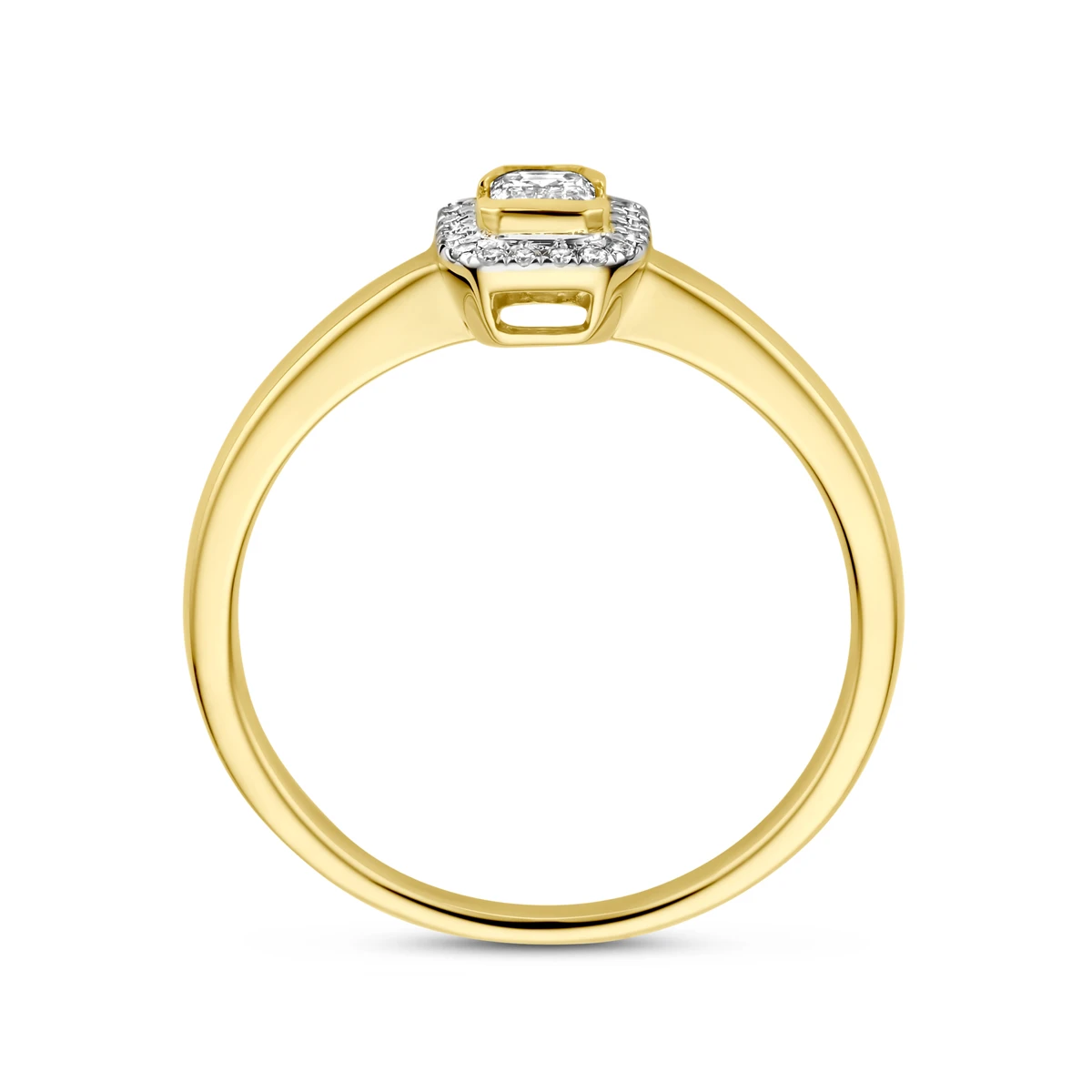 ring diamant 0.25ct h si 14K geelgoud