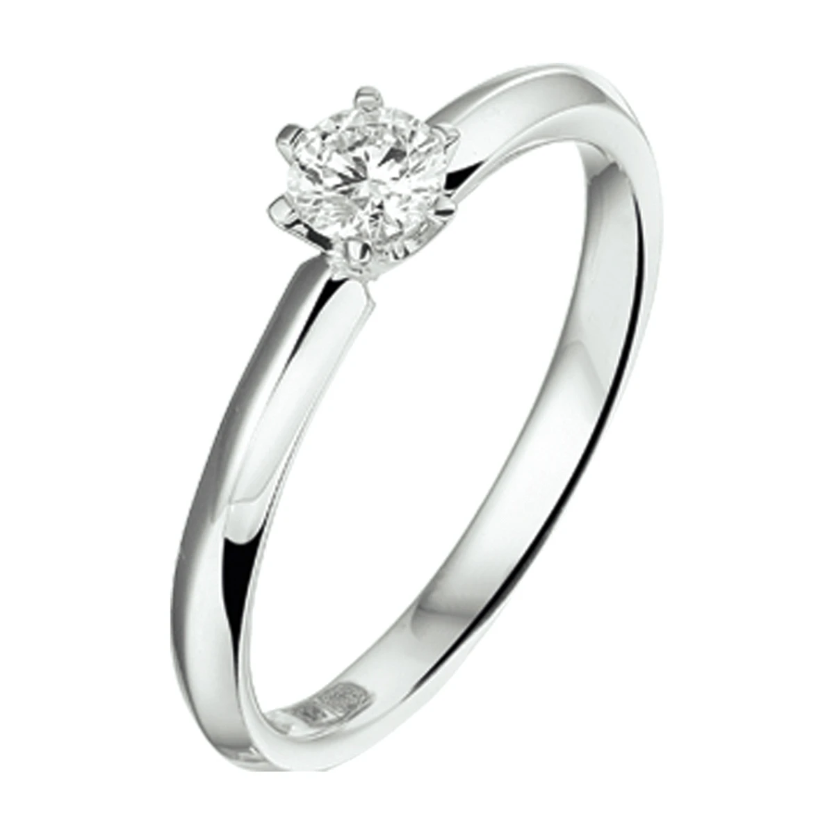 ring diamant 0.25ct h si 14K witgoud