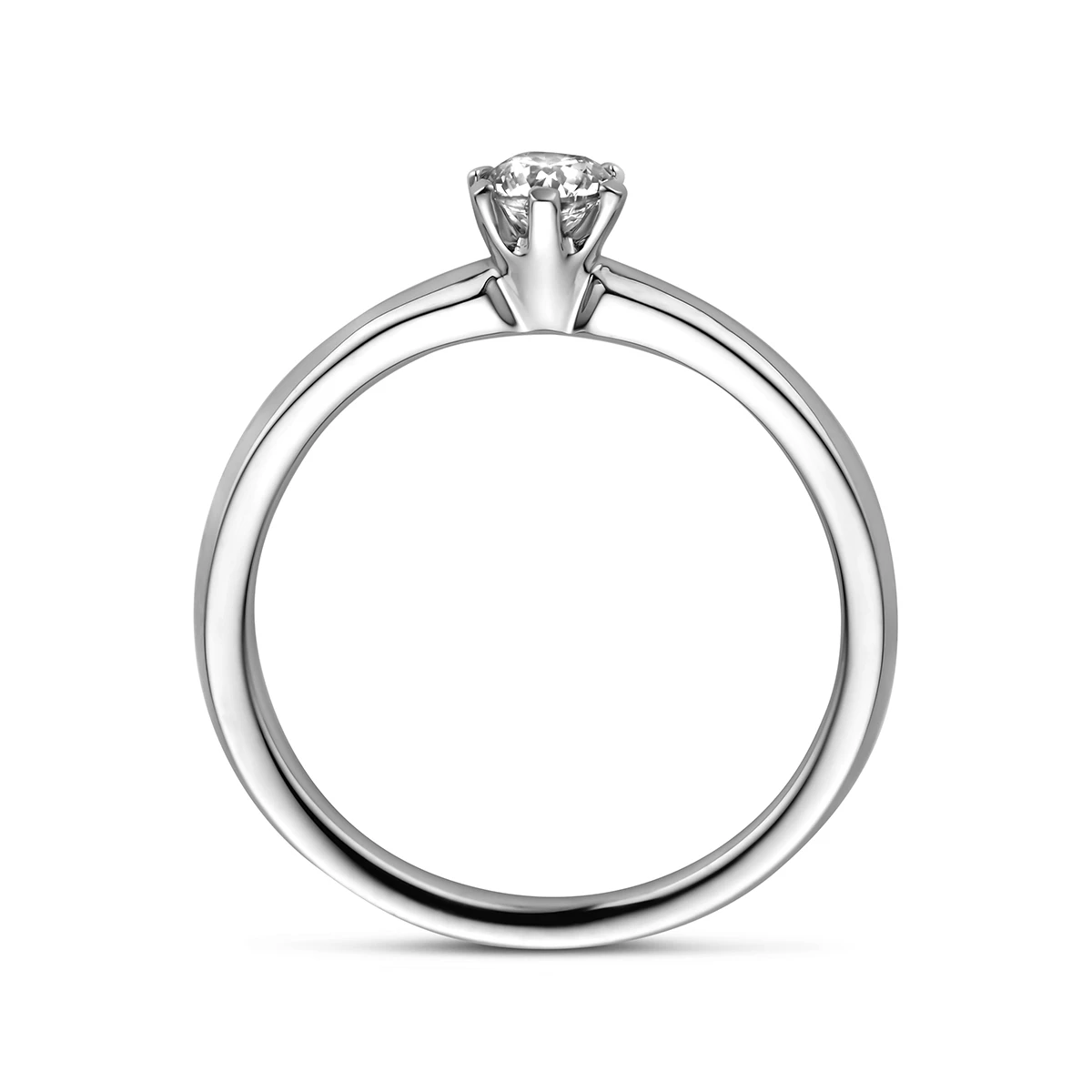 ring diamant 0.25ct h si 14K witgoud