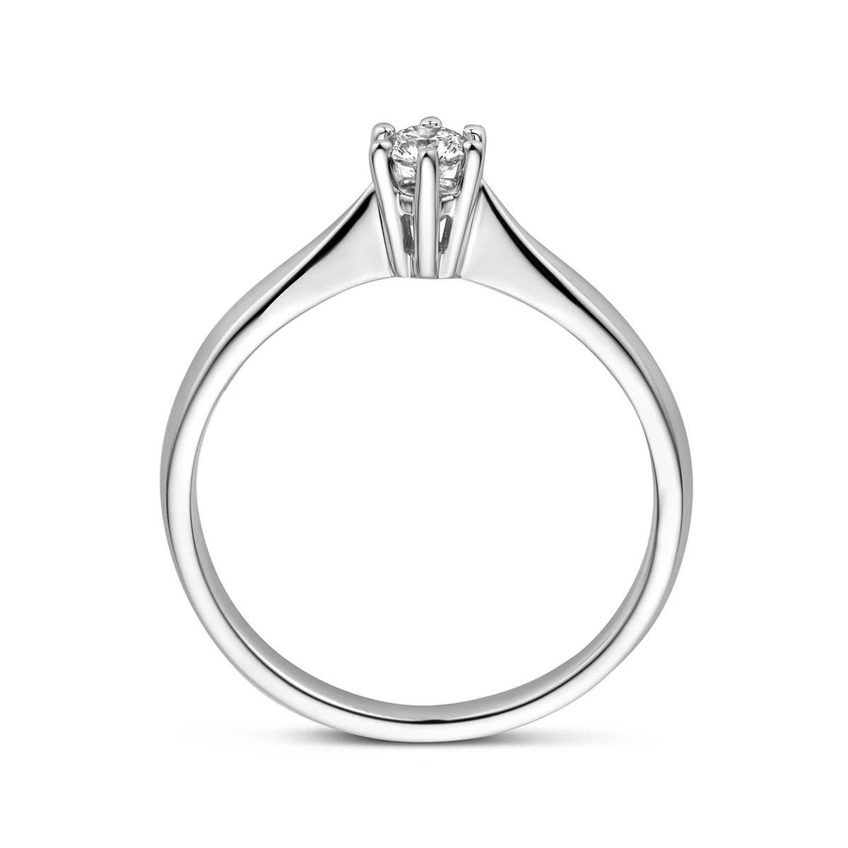 ring diamant 0.25ct h si 14K witgoud