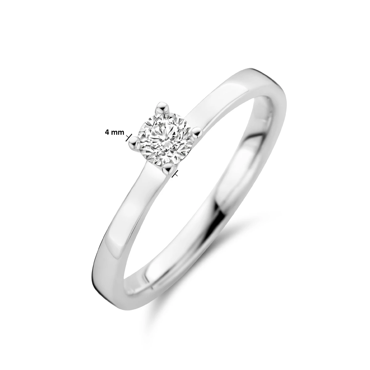 ring diamant 0.25ct h si 14K witgoud