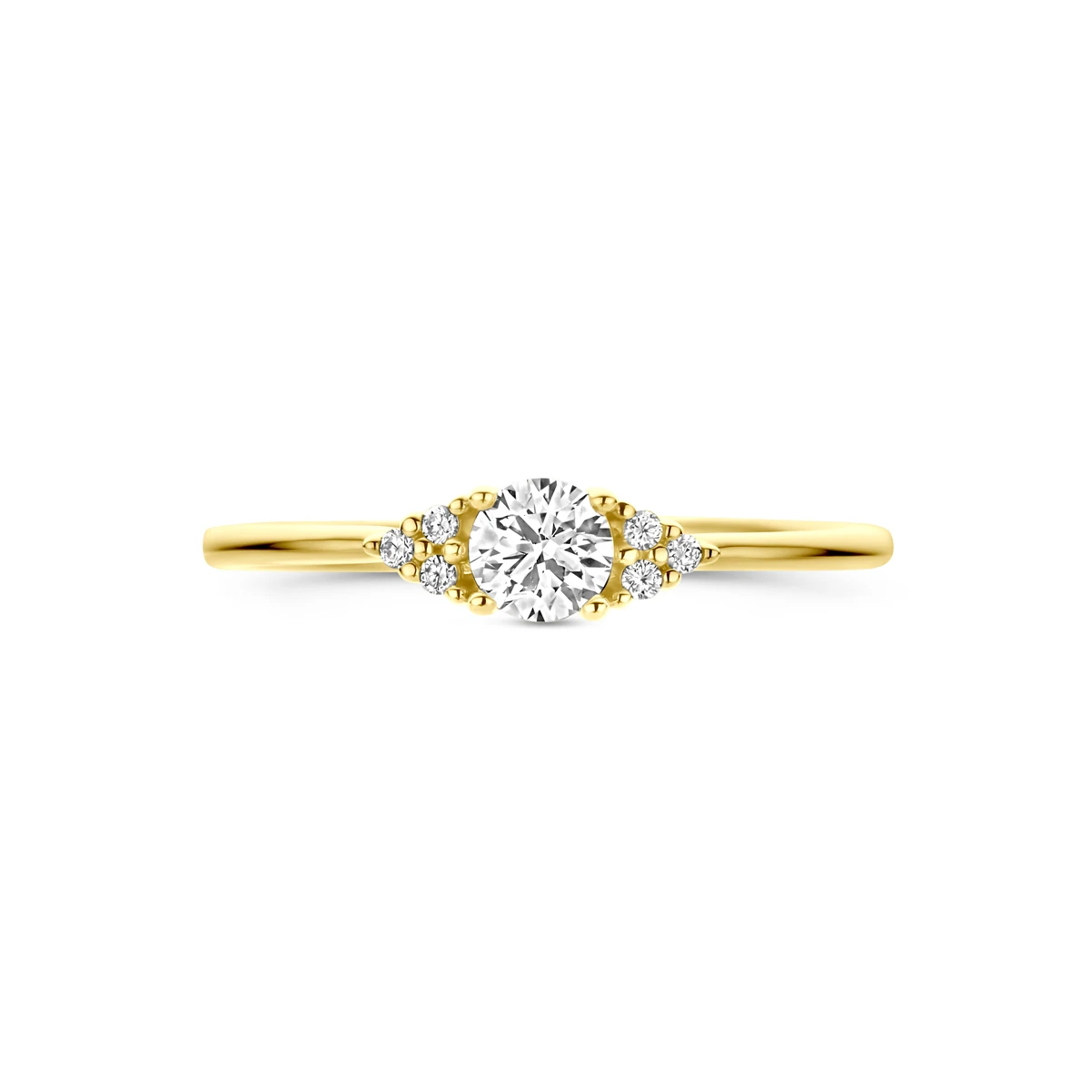 ring diamant 0.28ct h si 14K geelgoud