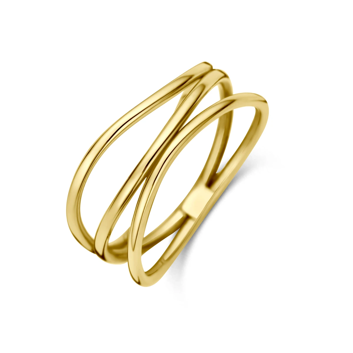 ring diamant 0.32ct h si 14K geelgoud