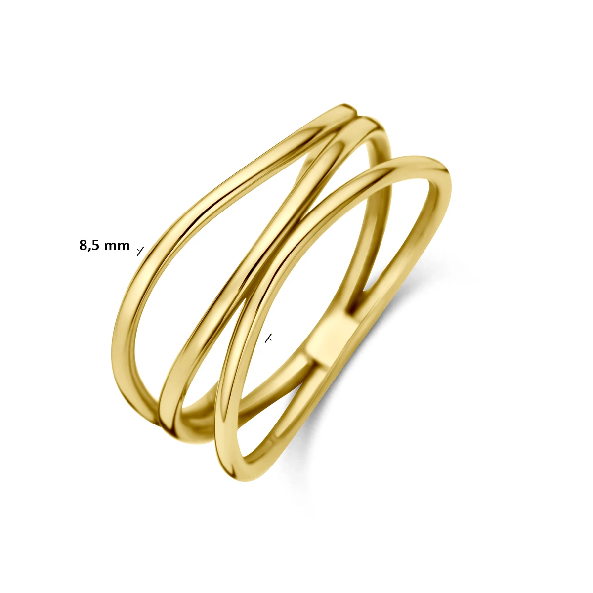 ring diamant 0.32ct h si 14K geelgoud