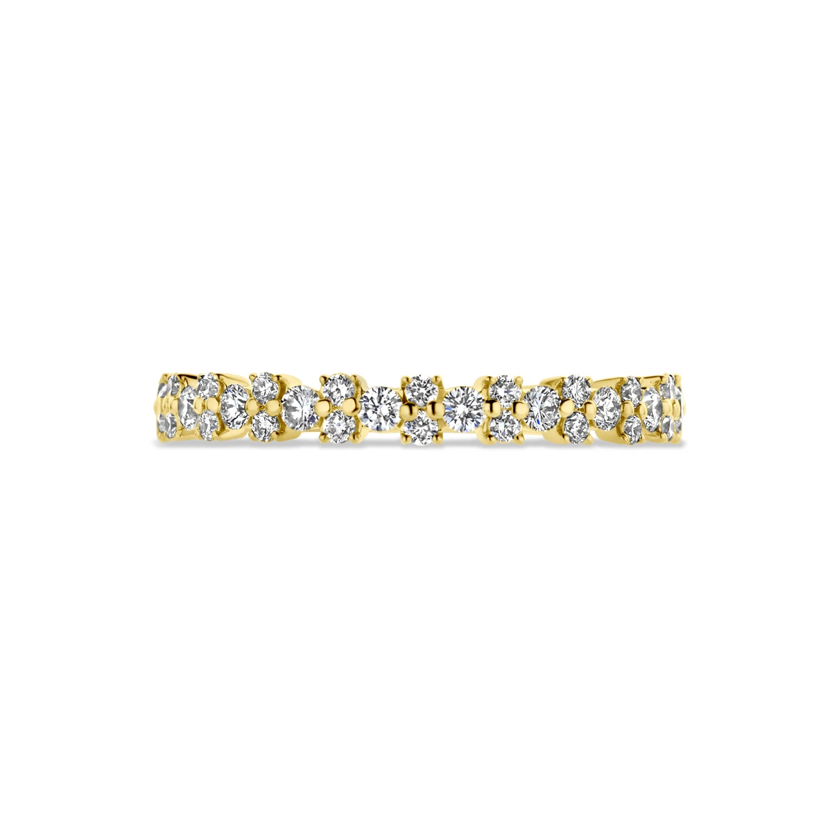 ring diamant 0.44ct h si 14K geelgoud