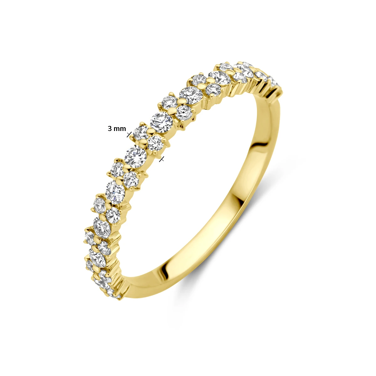 ring diamant 0.44ct h si 14K geelgoud