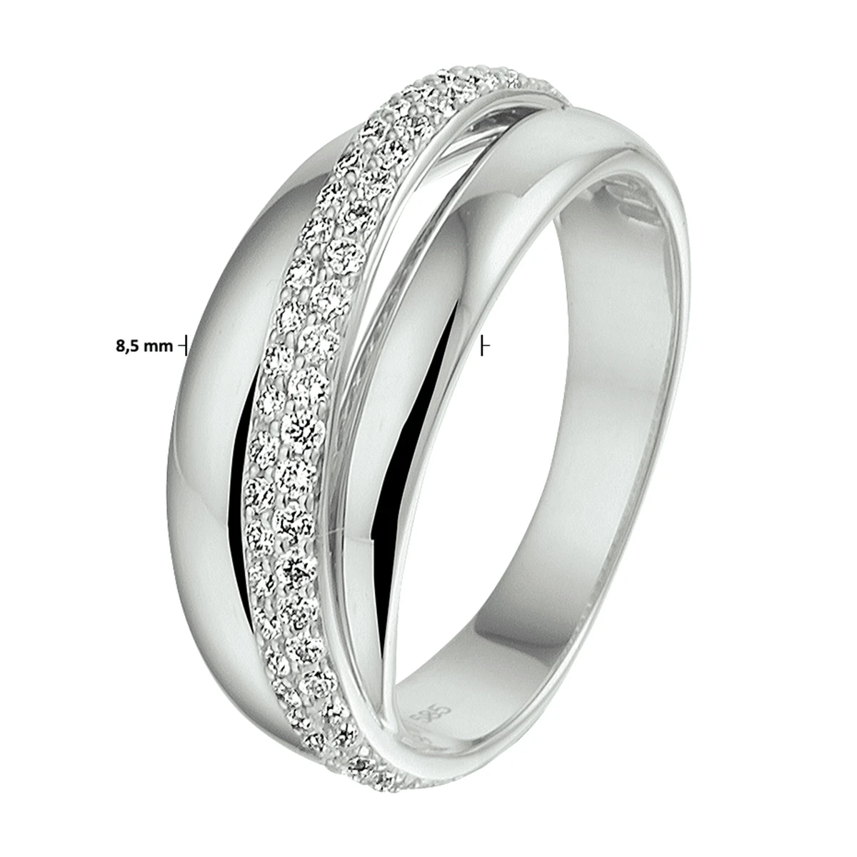 ring diamant 0.47ct h si 14K witgoud