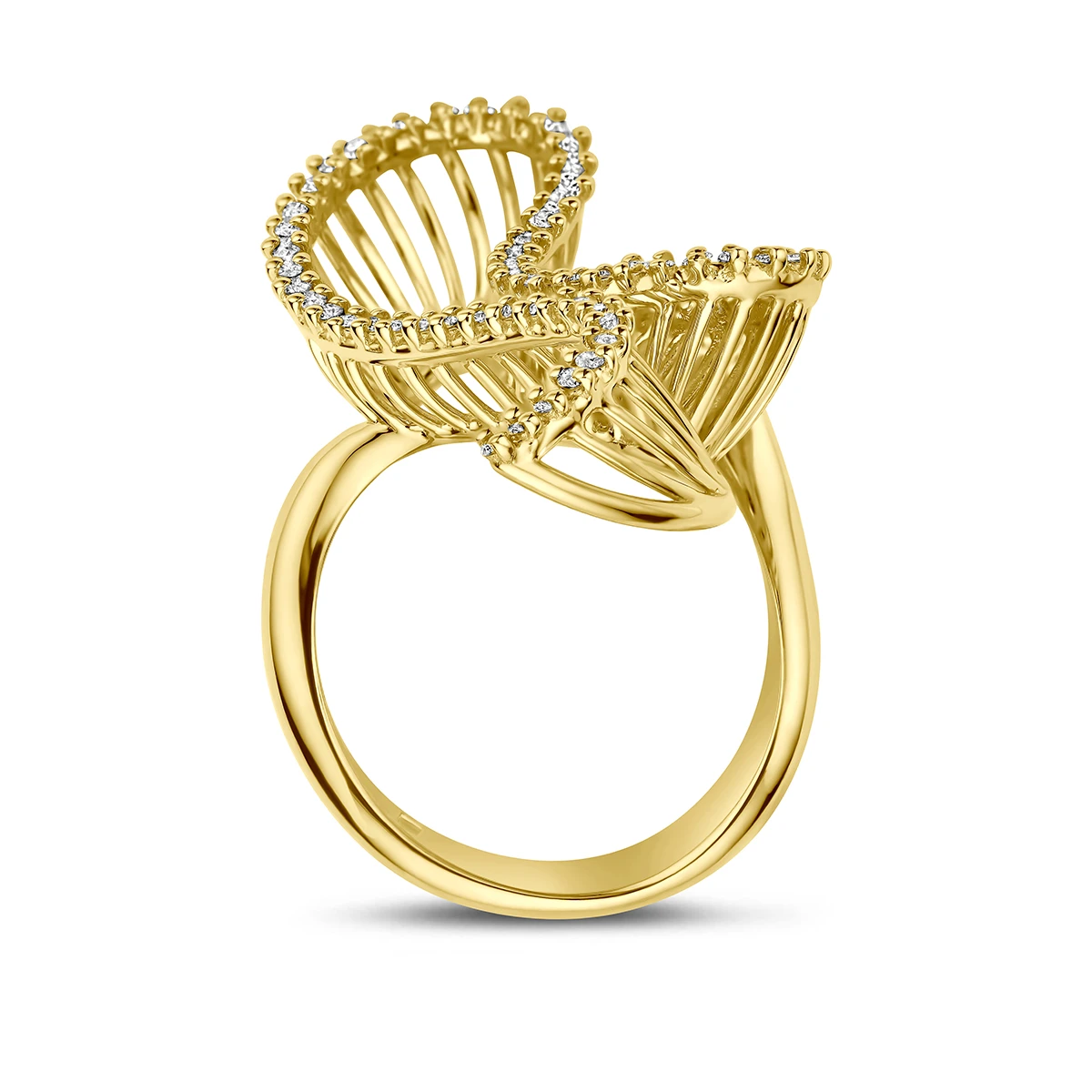 ring diamant 0.48ct g vs 14K geelgoud
