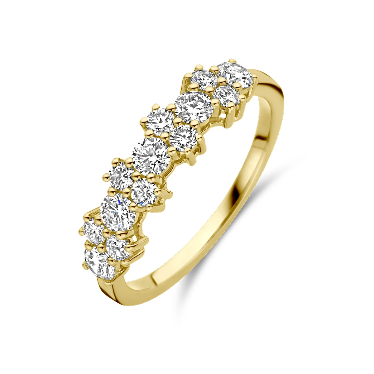 ring diamant 0.83ct h si 14K geelgoud