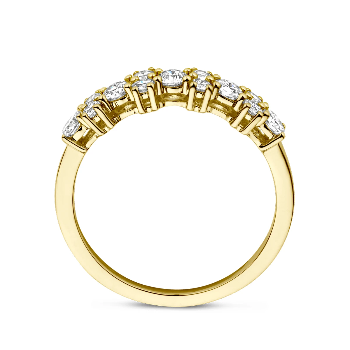 ring diamant 0.83ct h si 14K geelgoud