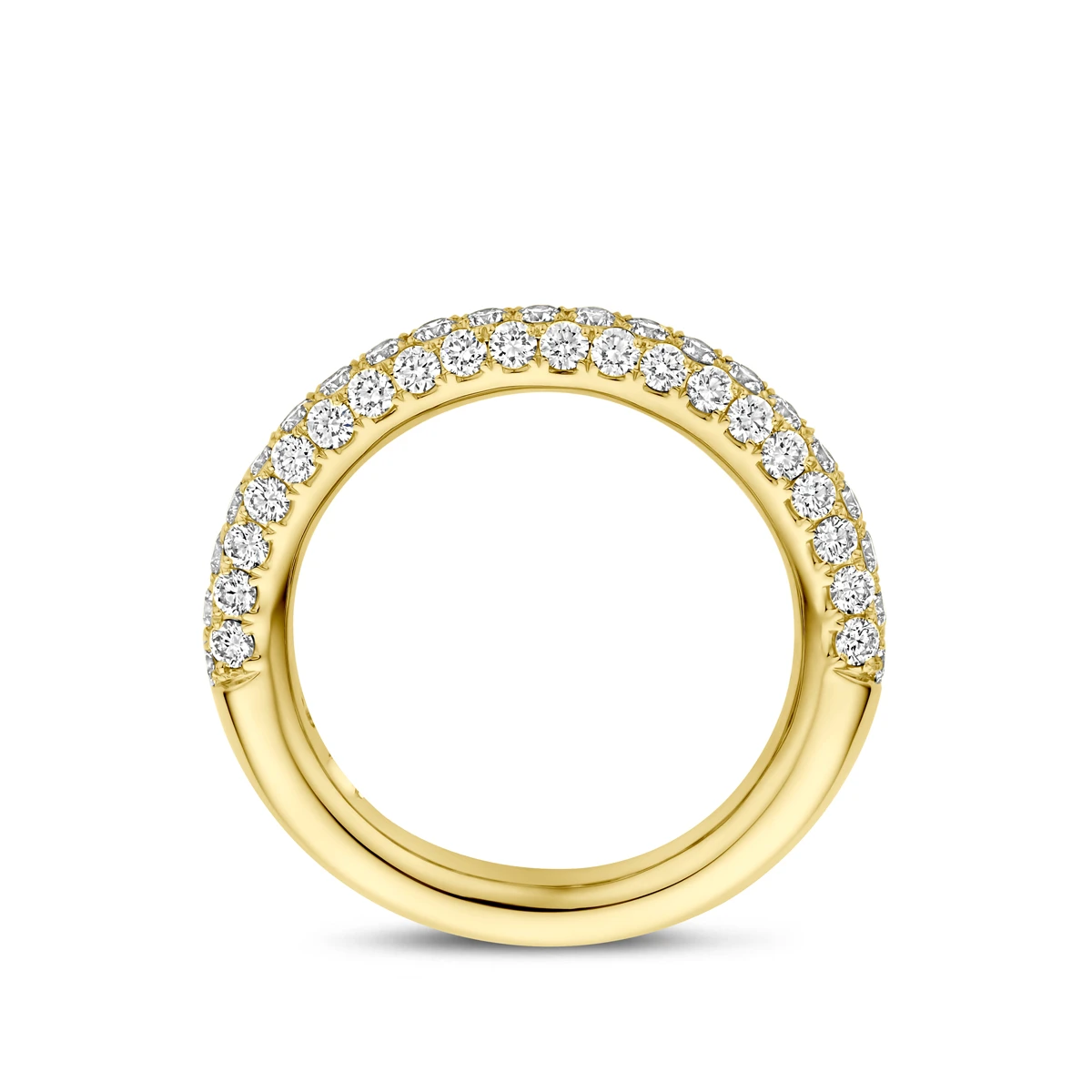 ring diamant 1.24ct h si 14K geelgoud