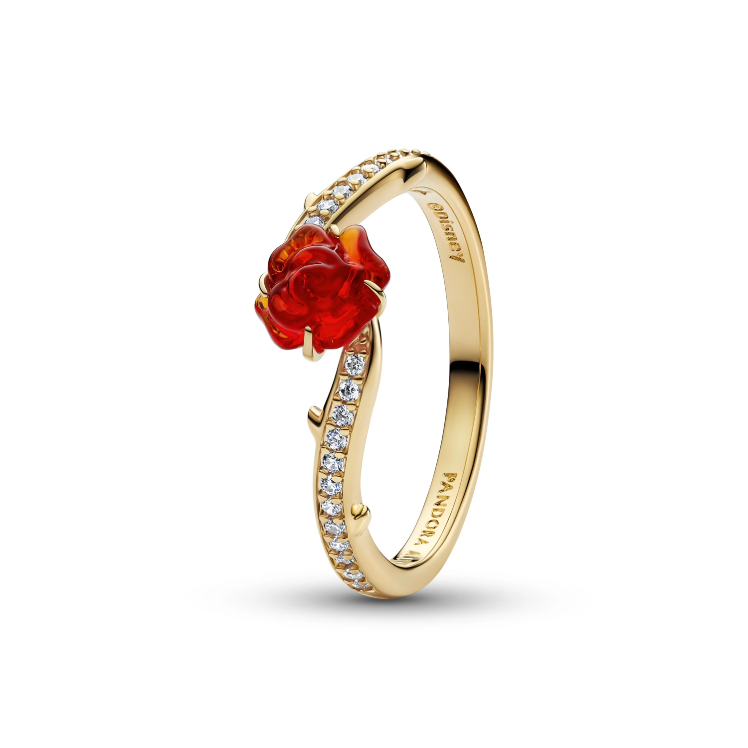 Ring Disney Belle en het Beest betoverde roos