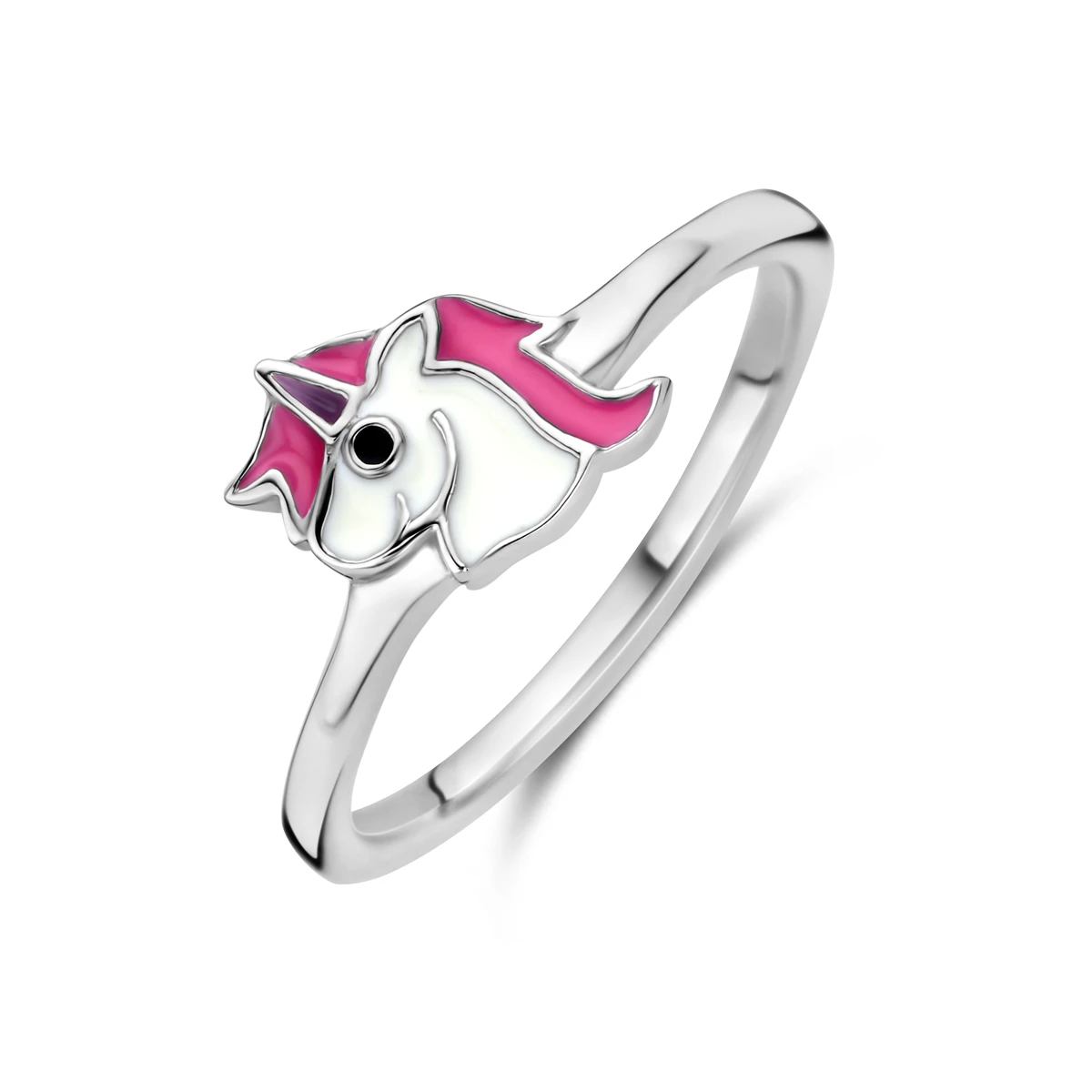 ring eenhoorn zilver gerhodineerd