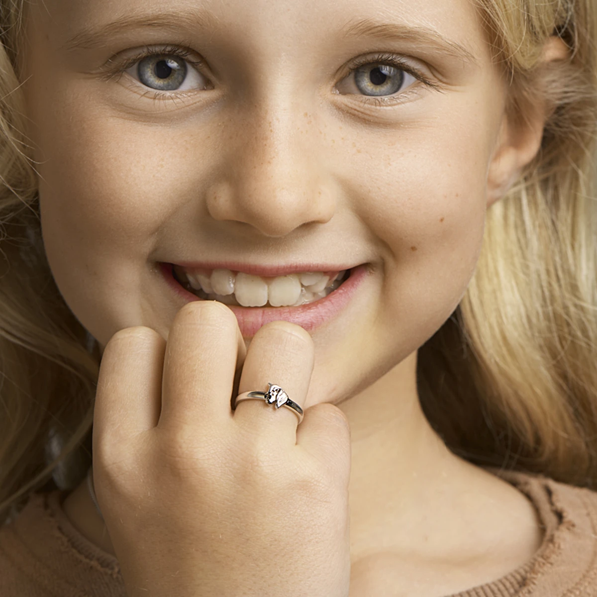 ring eenhoorn zilver gerhodineerd