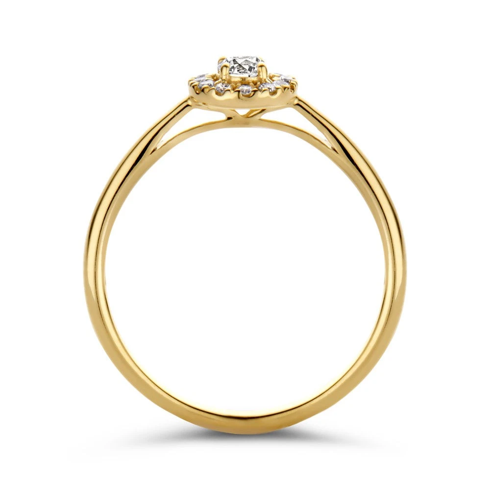 Ring Emma 0,20 crt. geelgoud Maat 49