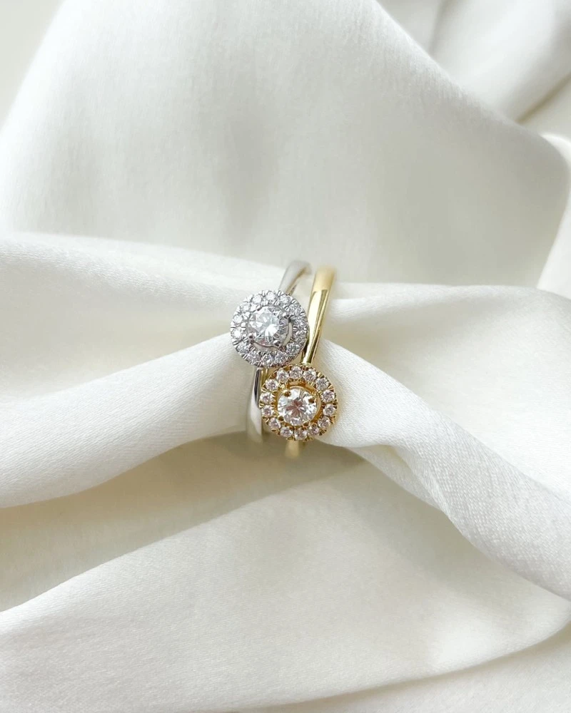 Ring Emma 0,30 crt. geelgoud Maat 49