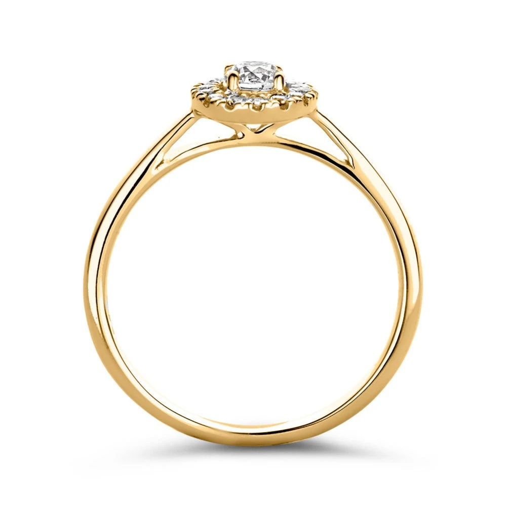 Ring Emma 0,30 crt. geelgoud Maat 49