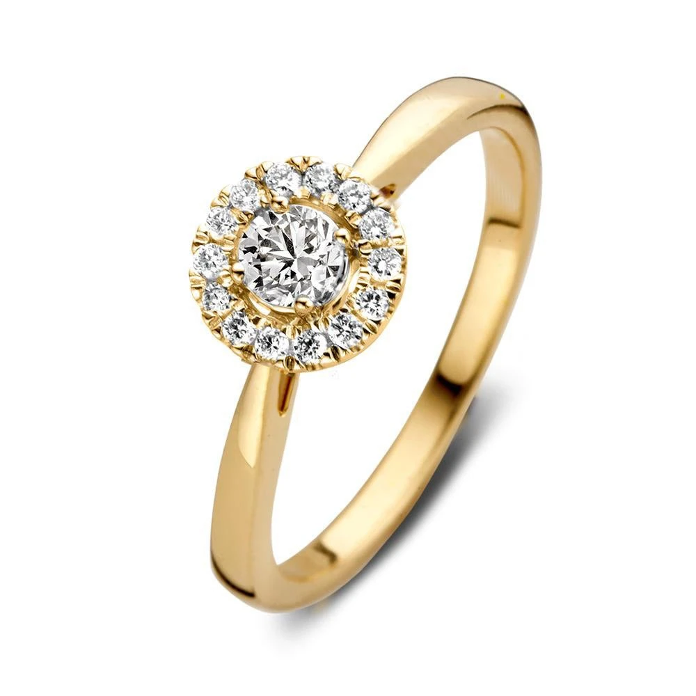 Ring Emma 0,30 crt. geelgoud Maat 49