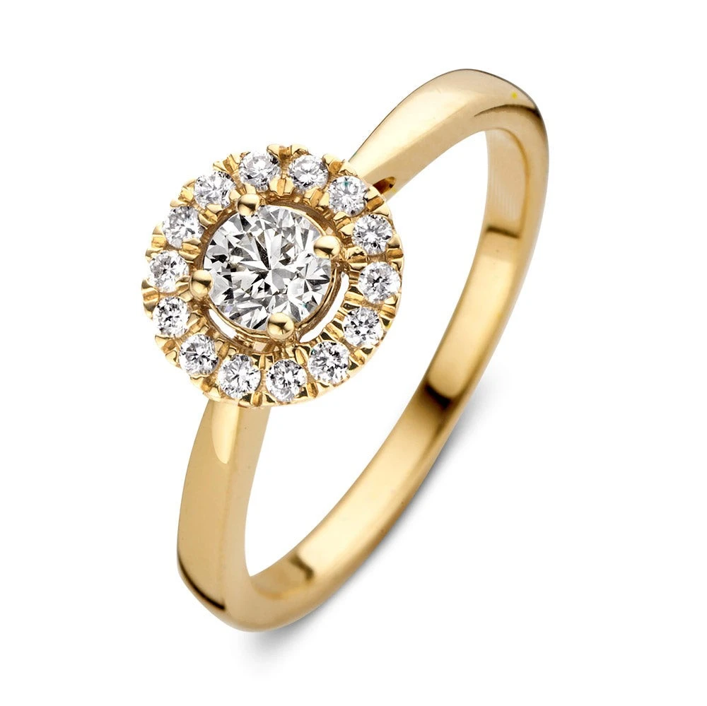 Ring Emma 0,50 crt. geelgoud Maat 49