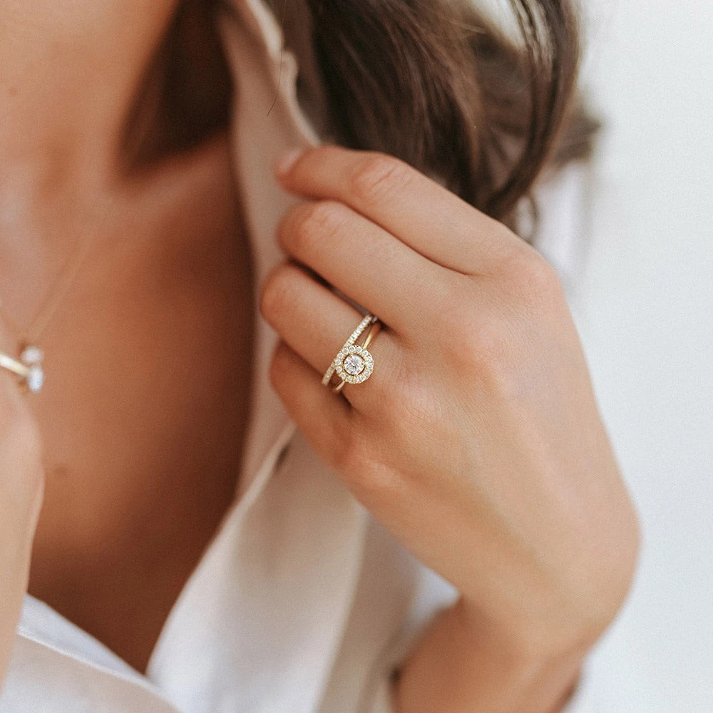 Ring Emma 0,50 crt. geelgoud Maat 49