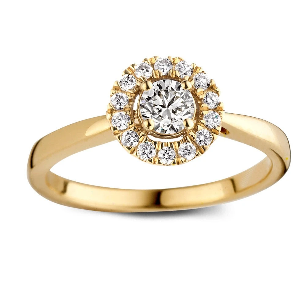 Ring Emma 0,50 crt. geelgoud Maat 49