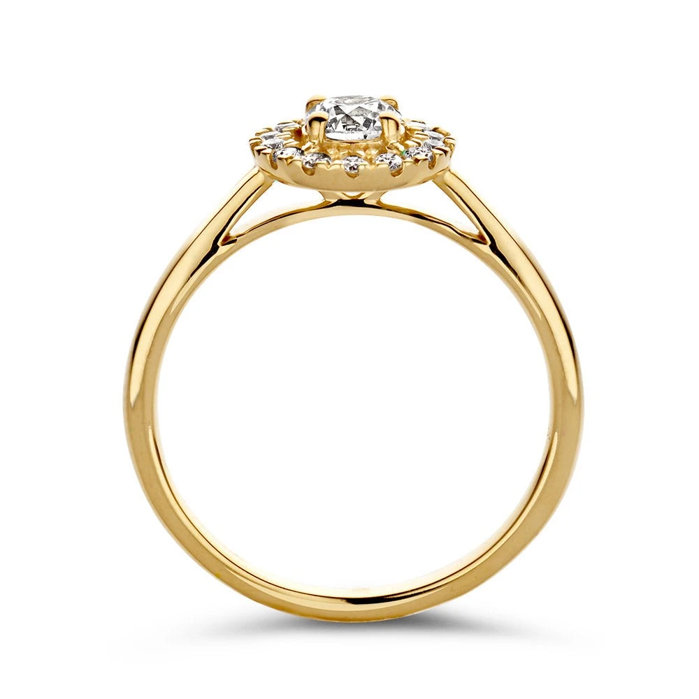 Ring Emma 0,50 crt. geelgoud Maat 49