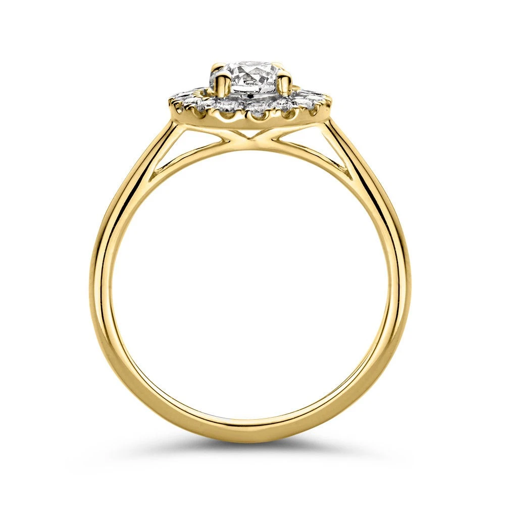 Ring Emma 0,75 crt. geelgoud Maat 49