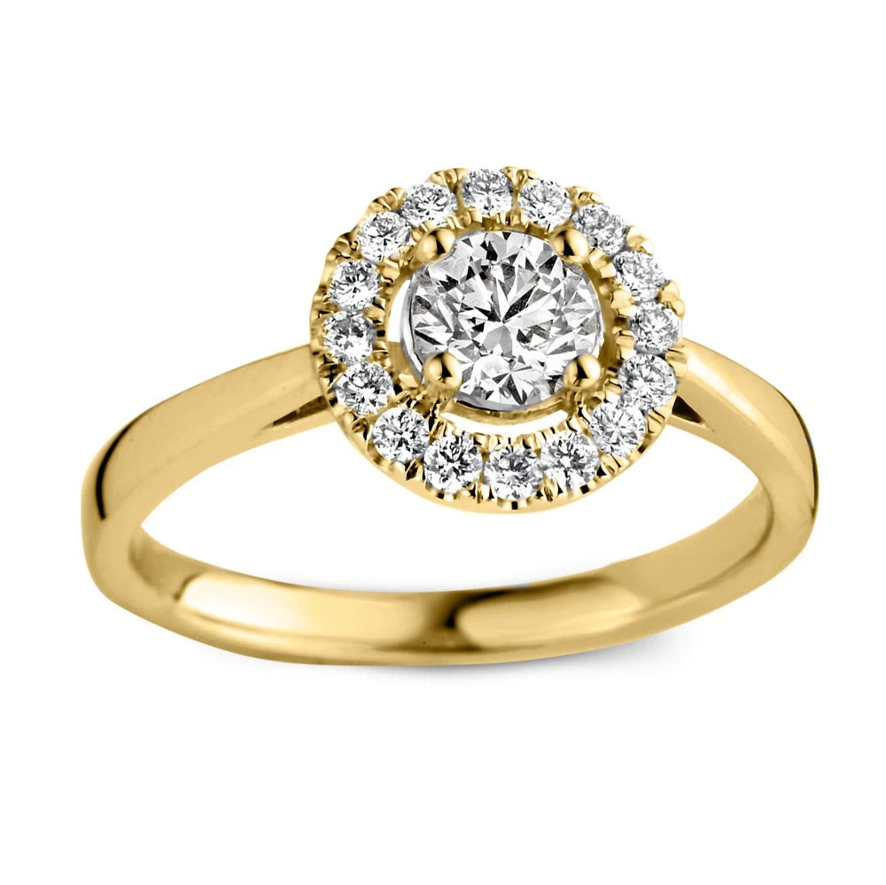 Ring Emma 0,75 crt. geelgoud Maat 49