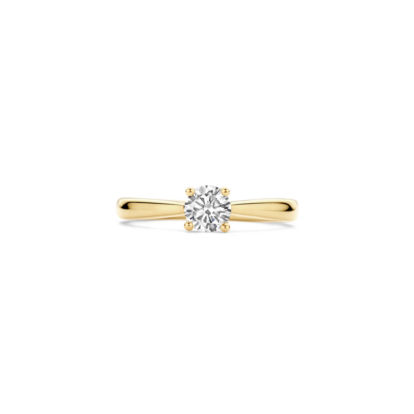 Ring Geelgoud 14k met lab grown diamant
