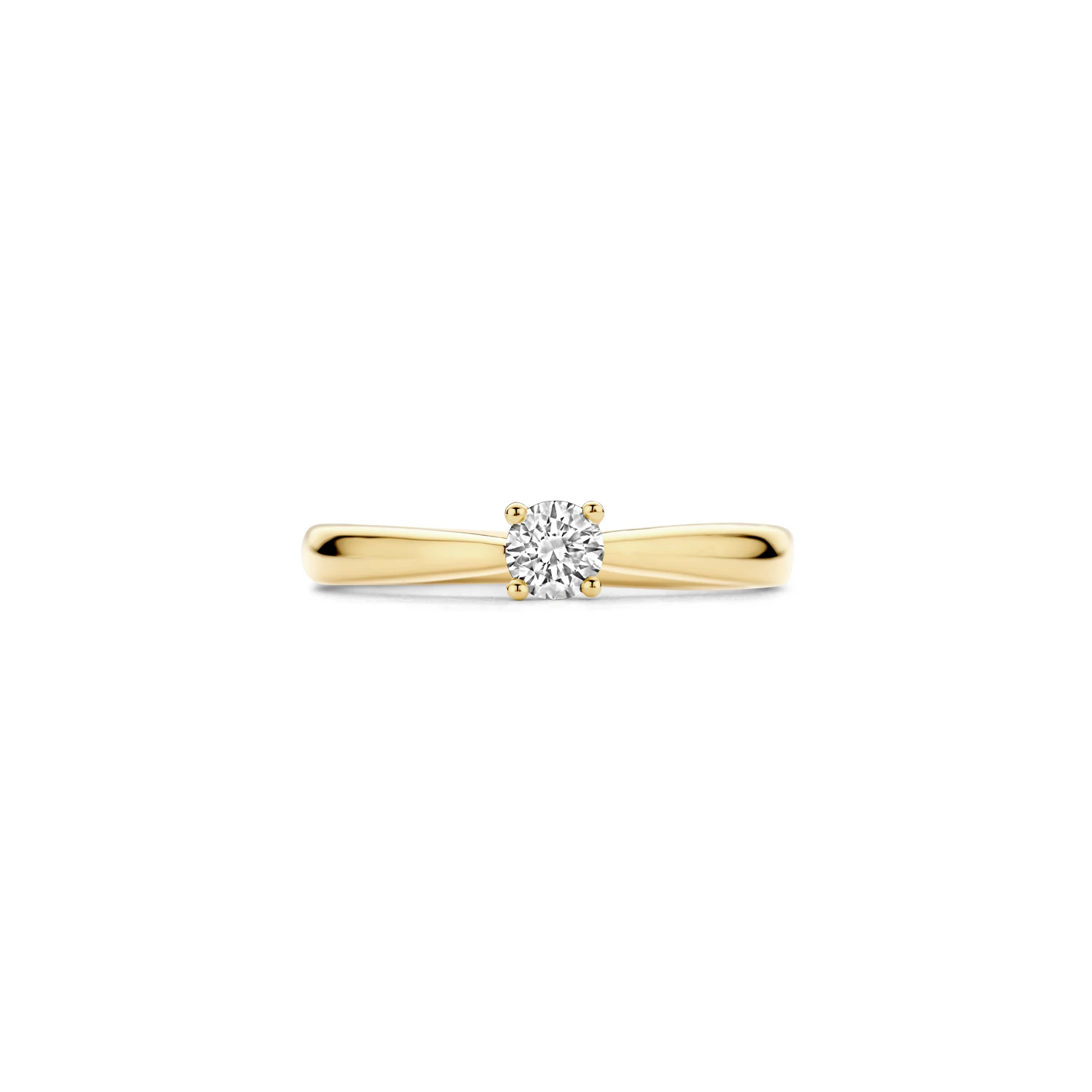 Ring Geelgoud 14k met lab grown diamant