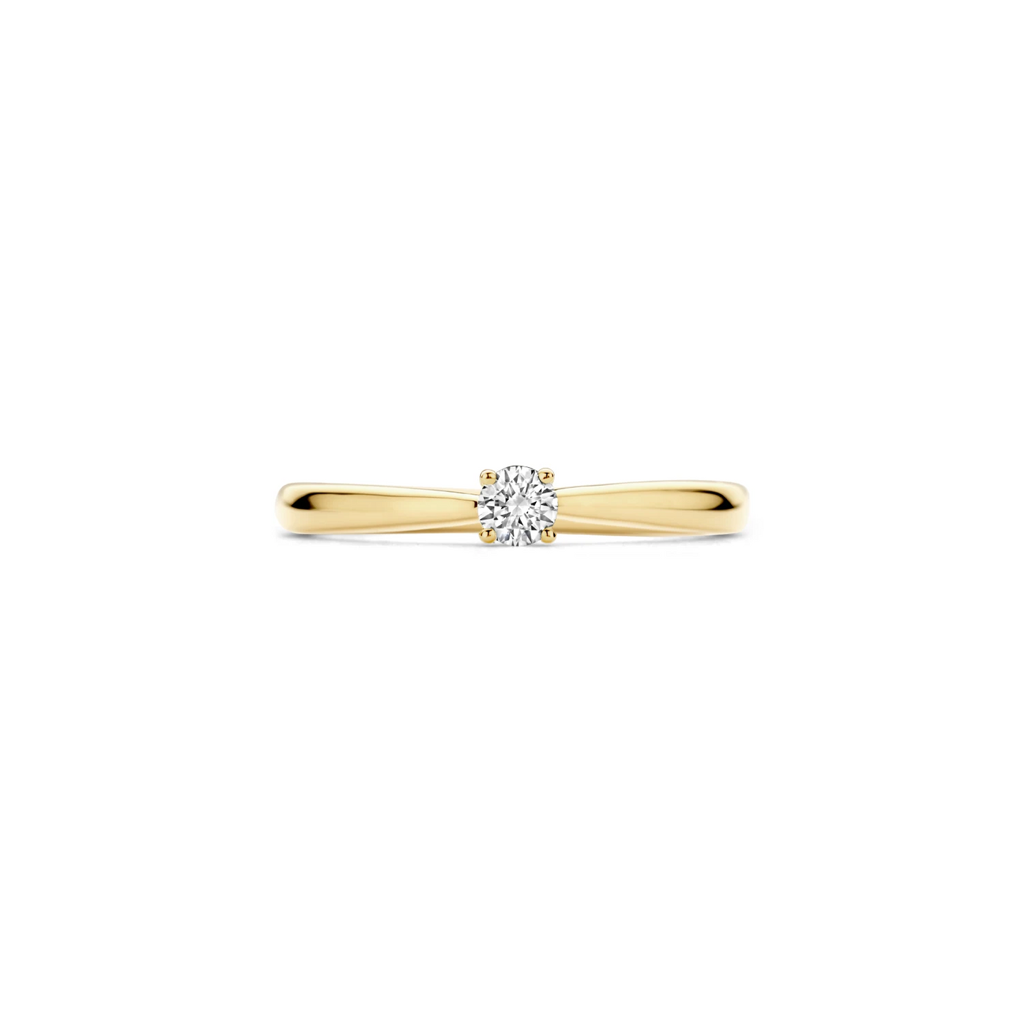 Ring Geelgoud 14k met lab grown diamant