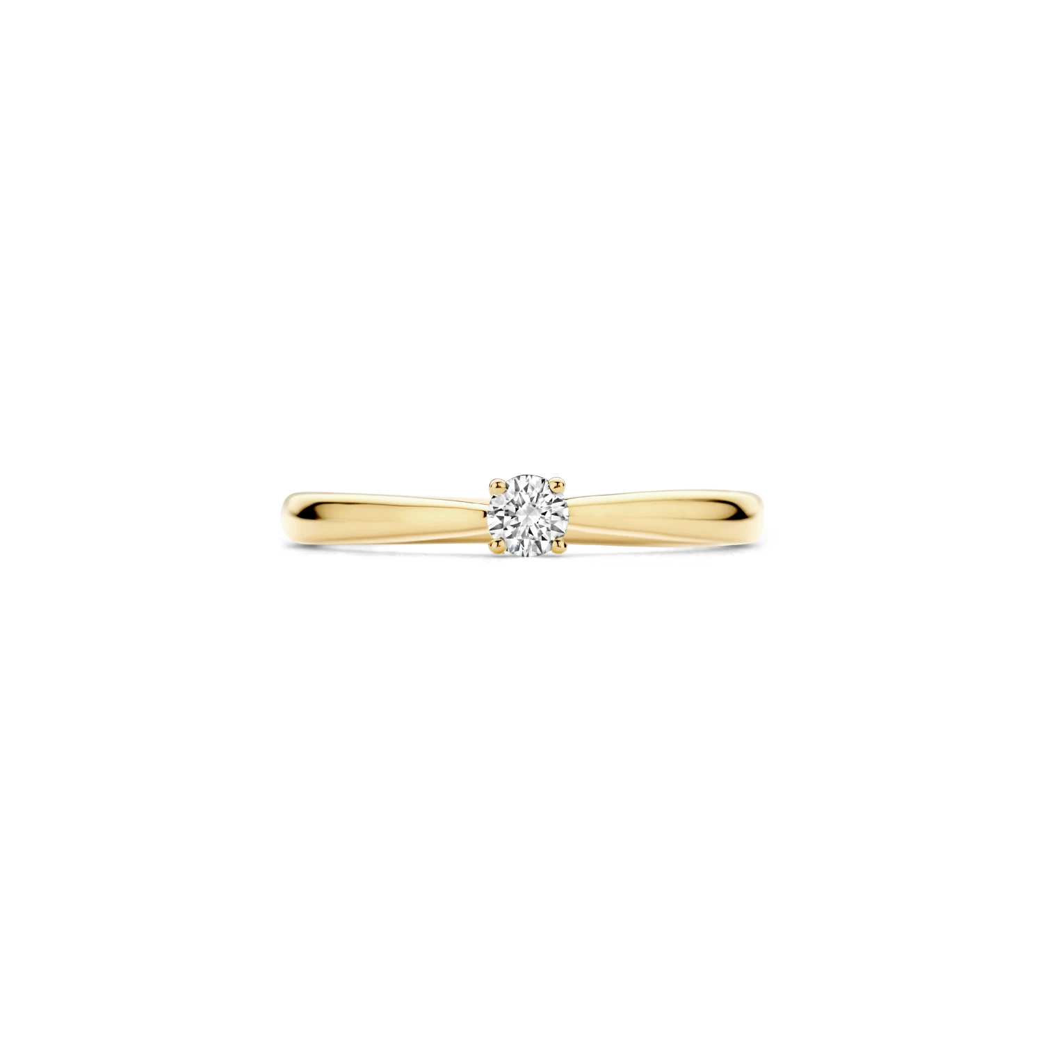 Ring Geelgoud 14k met lab grown diamant