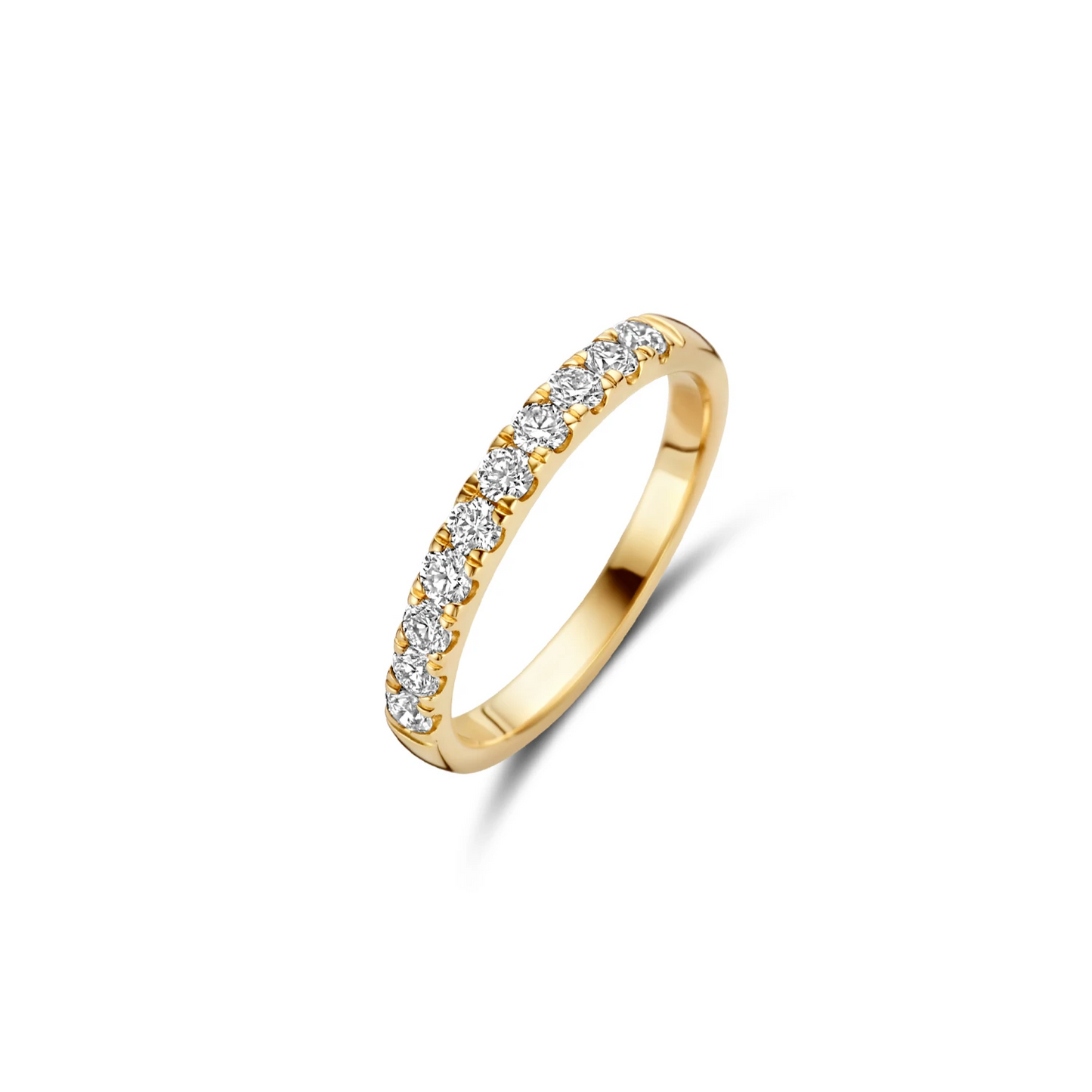 Ring Geelgoud 14k met lab grown diamant