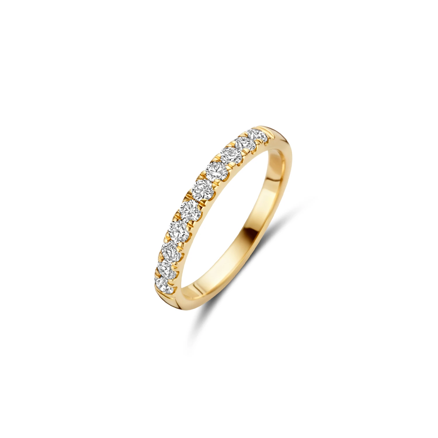 Ring Geelgoud 14k met lab grown diamant