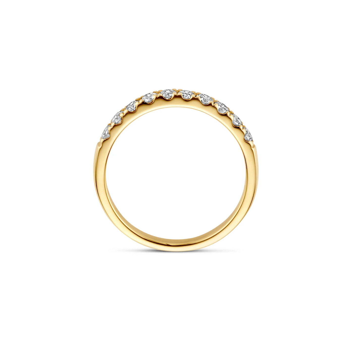 Ring Geelgoud 14k met lab grown diamant