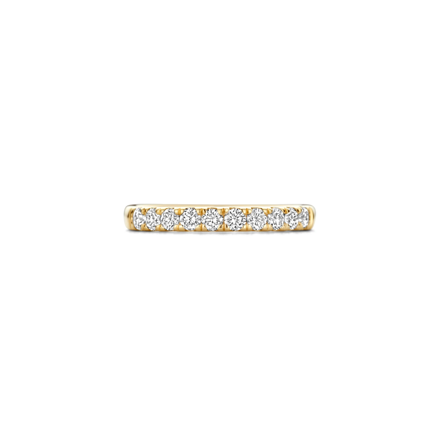 Ring Geelgoud 14k met lab grown diamant