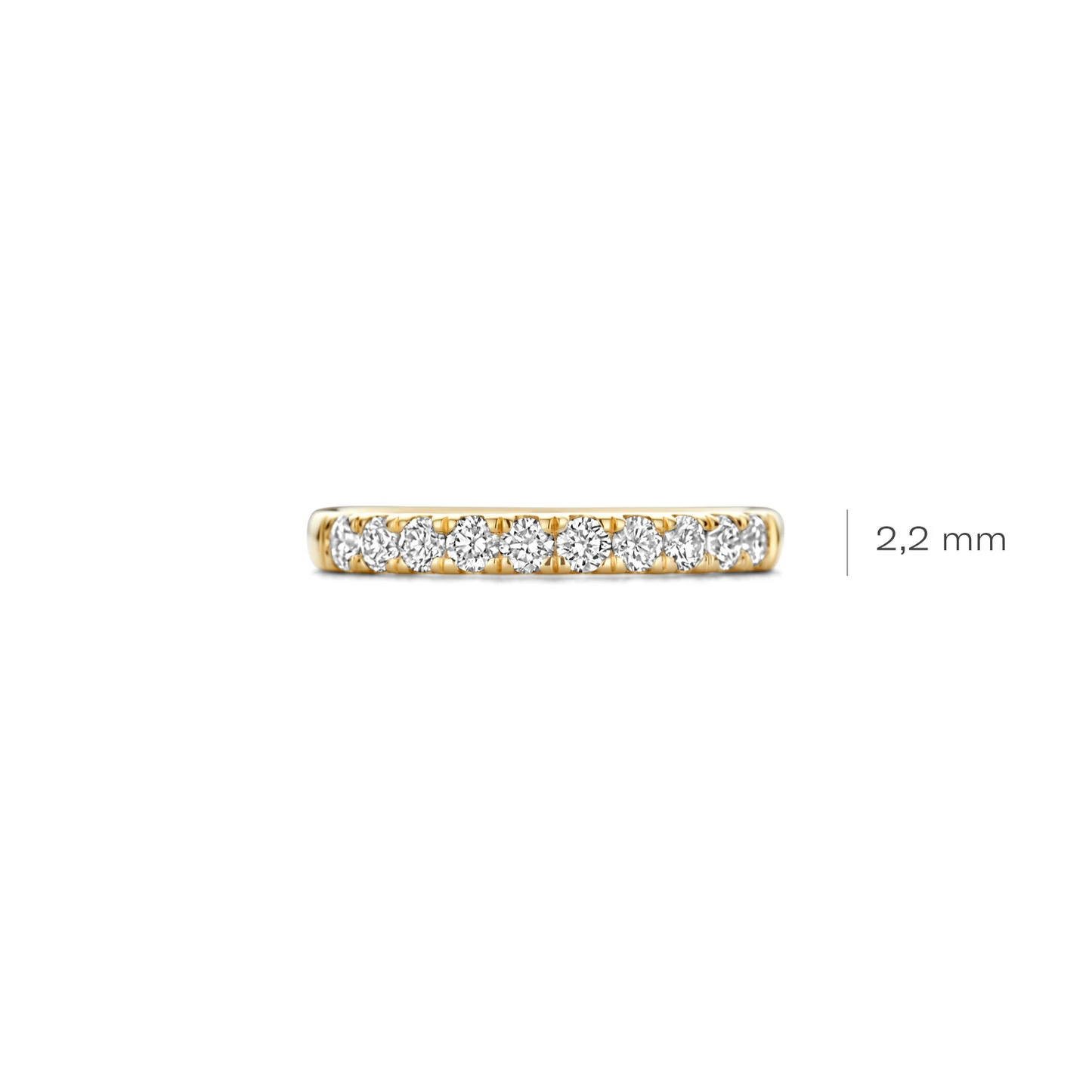 Ring Geelgoud 14k met lab grown diamant