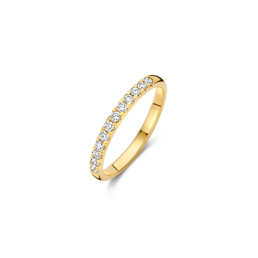 Ring Geelgoud 14k met lab grown diamant