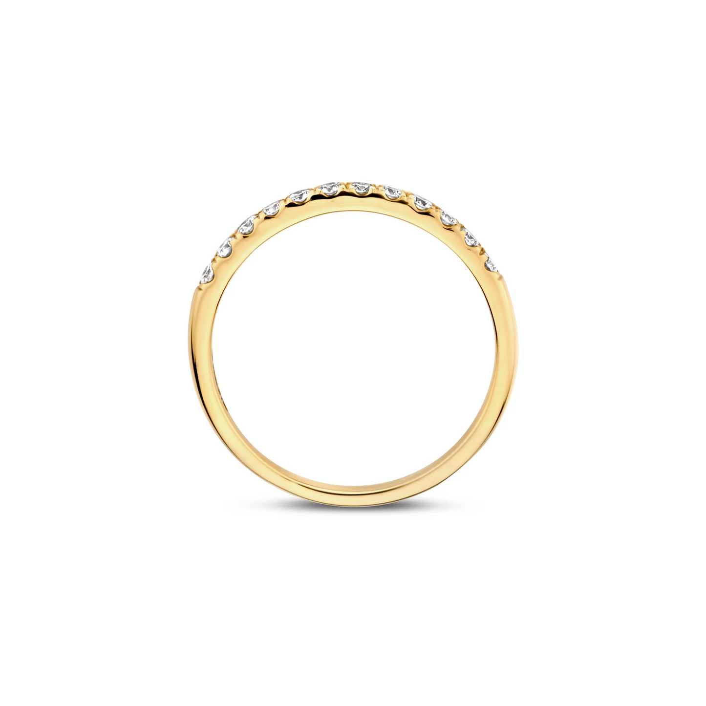 Ring Geelgoud 14k met lab grown diamant