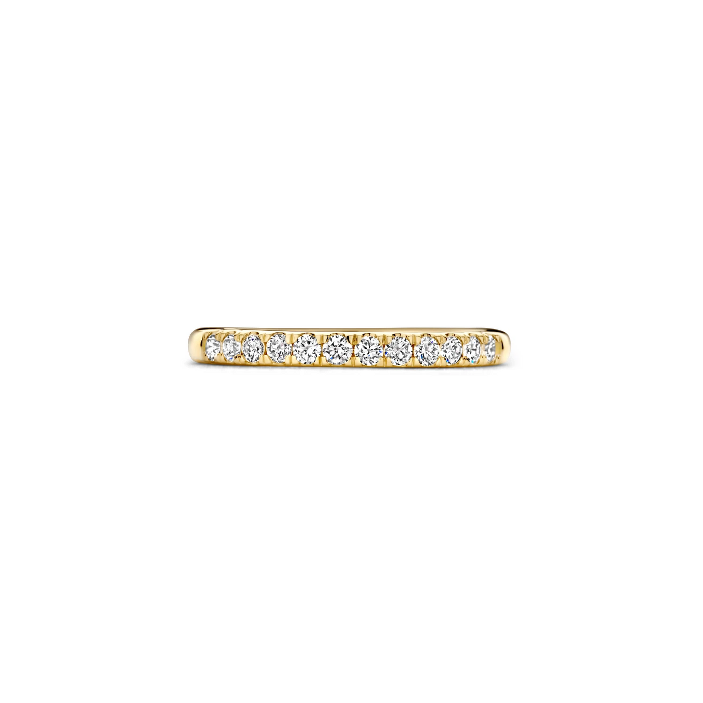 Ring Geelgoud 14k met lab grown diamant