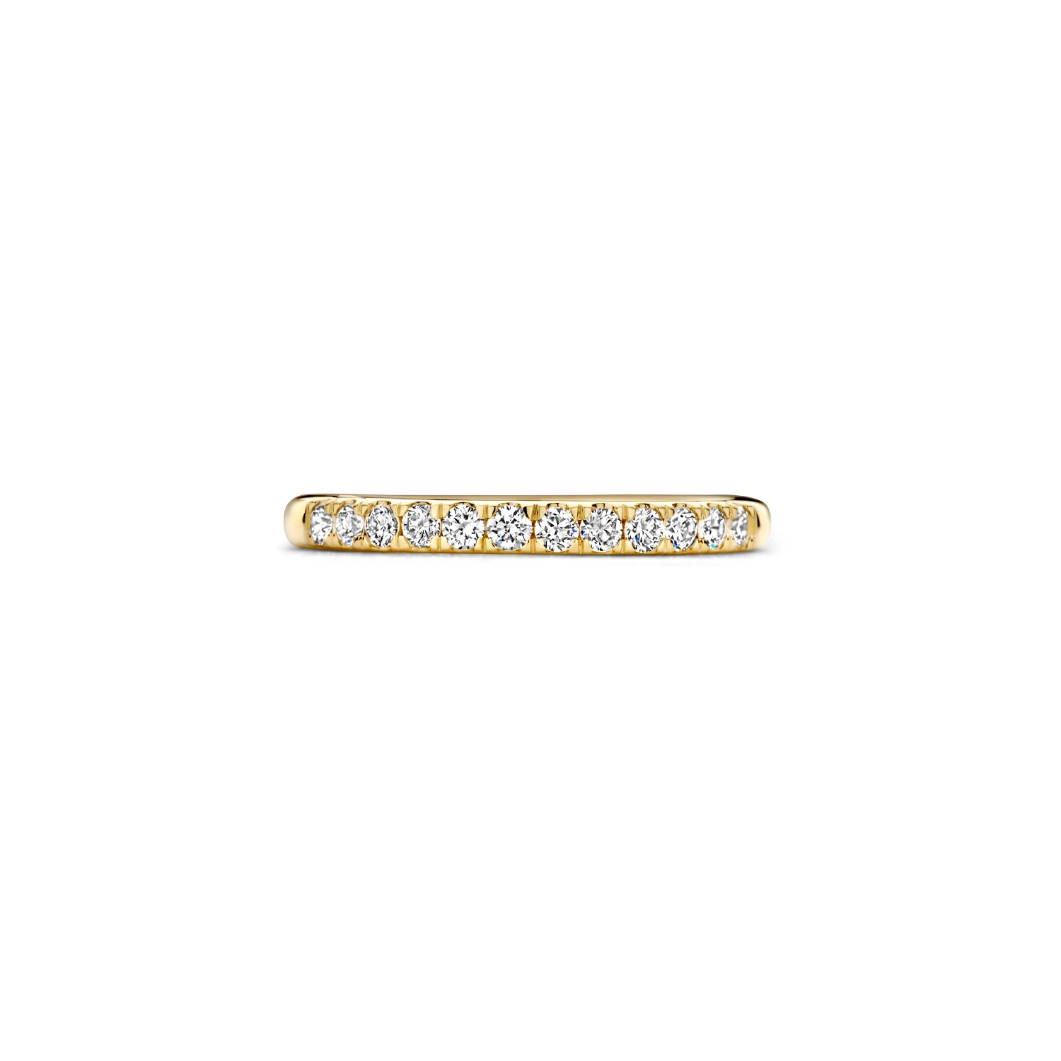 Ring Geelgoud 14k met lab grown diamant